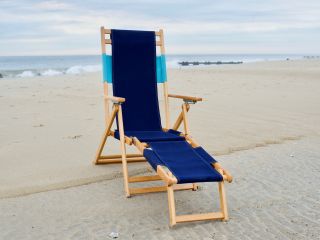 Wooden Beach Chair with Foot Rest - Full Service