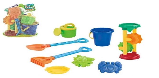 Beach Toys 8 Piece Set With Net Backpack